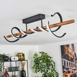 Plafonnier Alvarim Led Ecru, Noir, 1 Lumiere