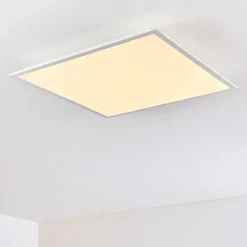 Plafonnier Antria Led Blanc, 1 Lumiere, Telecommandes, Changeur De Couleurs