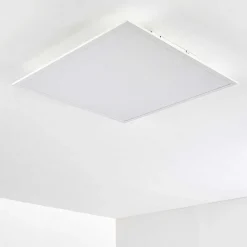 Plafonnier Antria Led Blanc, 1 Lumiere, Telecommandes, Changeur De Couleurs