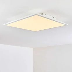 Plafonnier Antria Led Blanc, 1 Lumiere, Telecommandes, Changeur De Couleurs