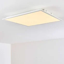 Plafonnier Antria Led Blanc, 1 Lumiere, Telecommandes, Changeur De Couleurs