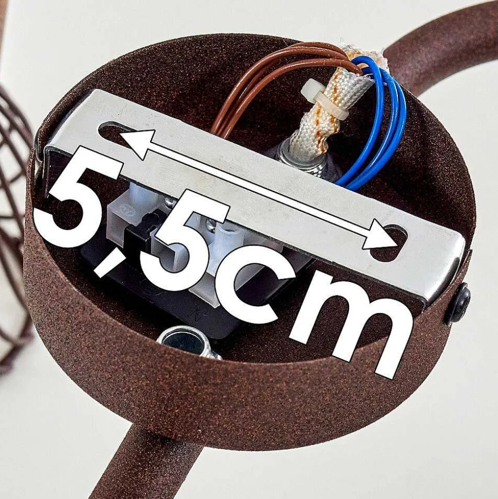 Plafonnier Arjen Rouille, 3 Lumieres