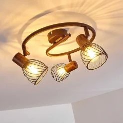 Plafonnier Arjen Rouille, 3 Lumieres