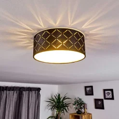 Plafonnier Arnoya Cuivre, Noir, 1 Lumiere