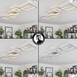 Plafonnier Bacolod Led Argente, 1 Lumiere