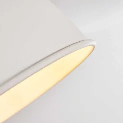 Plafonnier Banjul Bois Clair, Blanc, 2 Lumieres