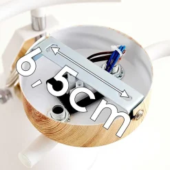 Plafonnier Banjul Bois Clair, Blanc, 3 Lumieres