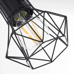 Plafonnier Bardhaman Noir, 3 Lumieres