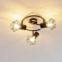 Plafonnier Bardhaman Noir, 3 Lumieres