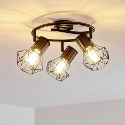 Plafonnier Bardhaman Noir, 3 Lumieres