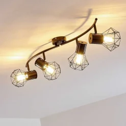 Plafonnier Bardhaman Noir, 4 Lumieres