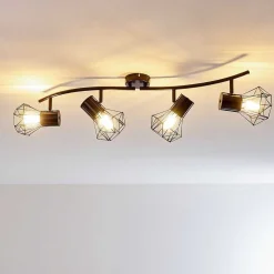 Plafonnier Bardhaman Noir, 4 Lumieres