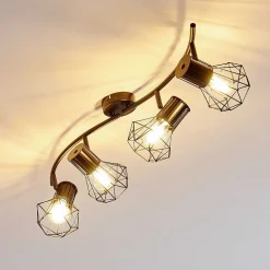 Plafonnier Bardhaman Noir, 4 Lumieres