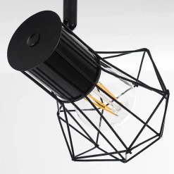 Plafonnier Bardhaman Noir, 2 Lumieres