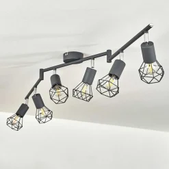 Plafonnier Baripada Anthracite, Chrome, 6 Lumieres