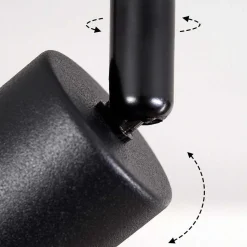 Plafonnier Baripada Bois Fonce, Noir, 2 Lumieres