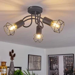 Plafonnier Baripada Gris, 3 Lumieres