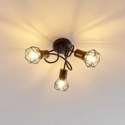 Plafonnier Baripada Noir, 3 Lumieres