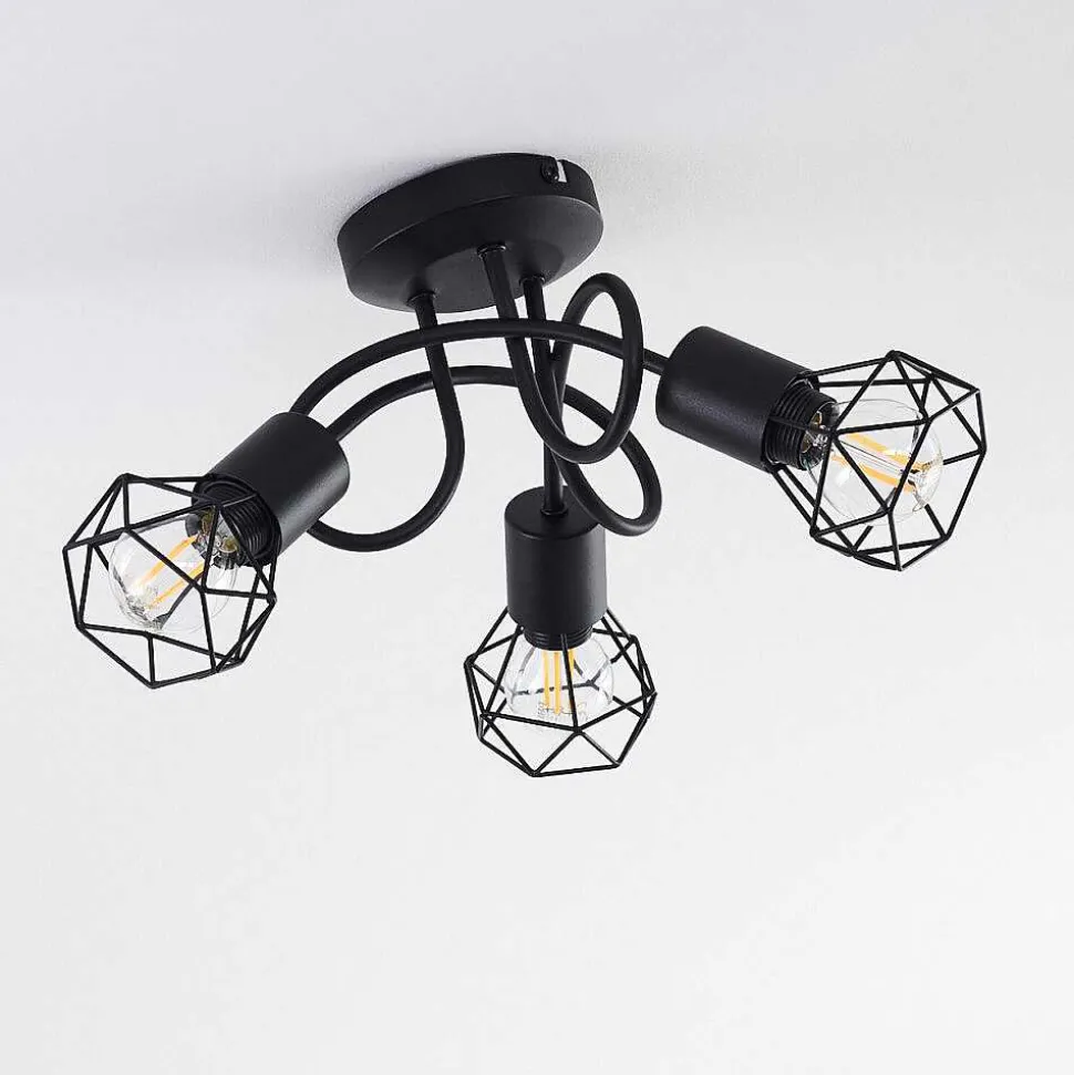 Plafonnier Baripada Noir, 3 Lumieres