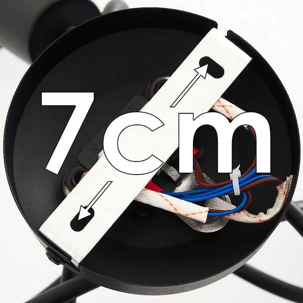 Plafonnier Baripada Noir, 3 Lumieres