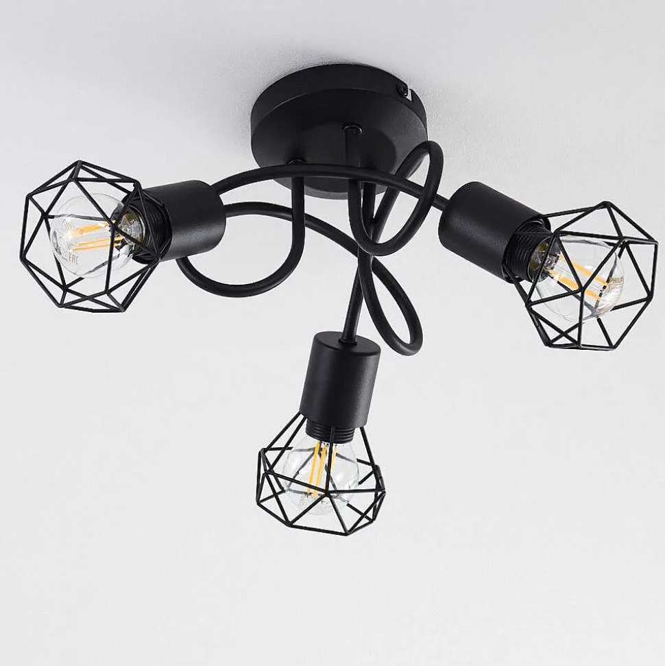 Plafonnier Baripada Noir, 3 Lumieres