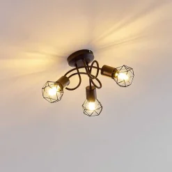 Plafonnier Baripada Noir, 3 Lumieres