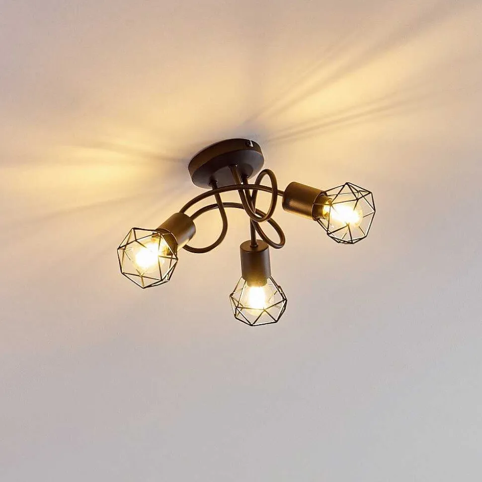 Plafonnier Baripada Noir, 3 Lumieres