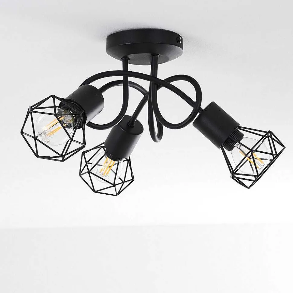 Plafonnier Baripada Noir, 3 Lumieres