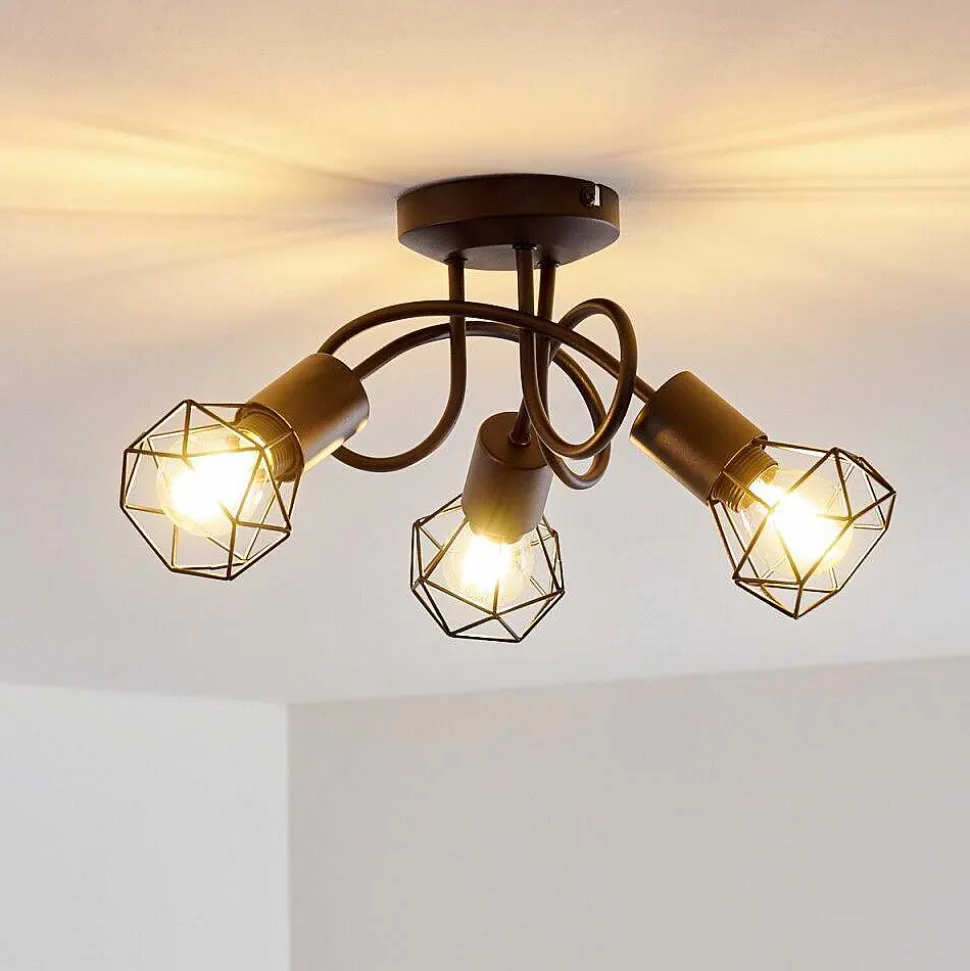 Plafonnier Baripada Noir, 3 Lumieres