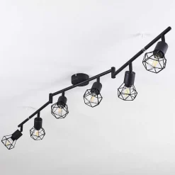 Plafonnier Baripada Noir, 6 Lumieres