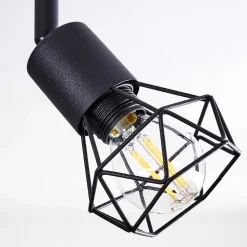 Plafonnier Baripada Noir, 6 Lumieres