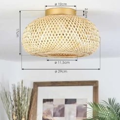 Plafonnier Bauro Ecru, 1 Lumiere