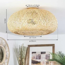 Plafonnier Bauro Ecru, 2 Lumieres