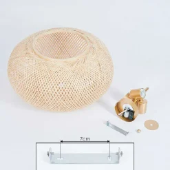 Plafonnier Bauro Laiton, 3 Lumieres