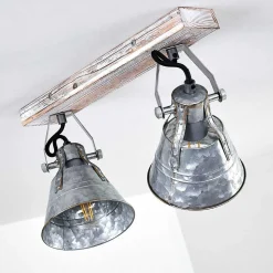 Plafonnier Berkeley Or, Blanc, 2 Lumieres