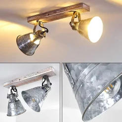 Plafonnier Berkeley Or, Blanc, 2 Lumieres