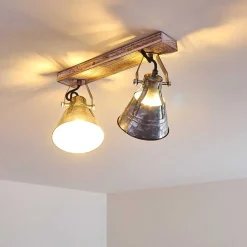 Plafonnier Berkeley Or, Blanc, 2 Lumieres