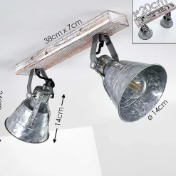 Plafonnier Berkeley Or, Blanc, 2 Lumieres