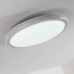 Plafonnier Bermeo Led Blanc, 2 Lumieres, Telecommandes, Changeur De Couleurs