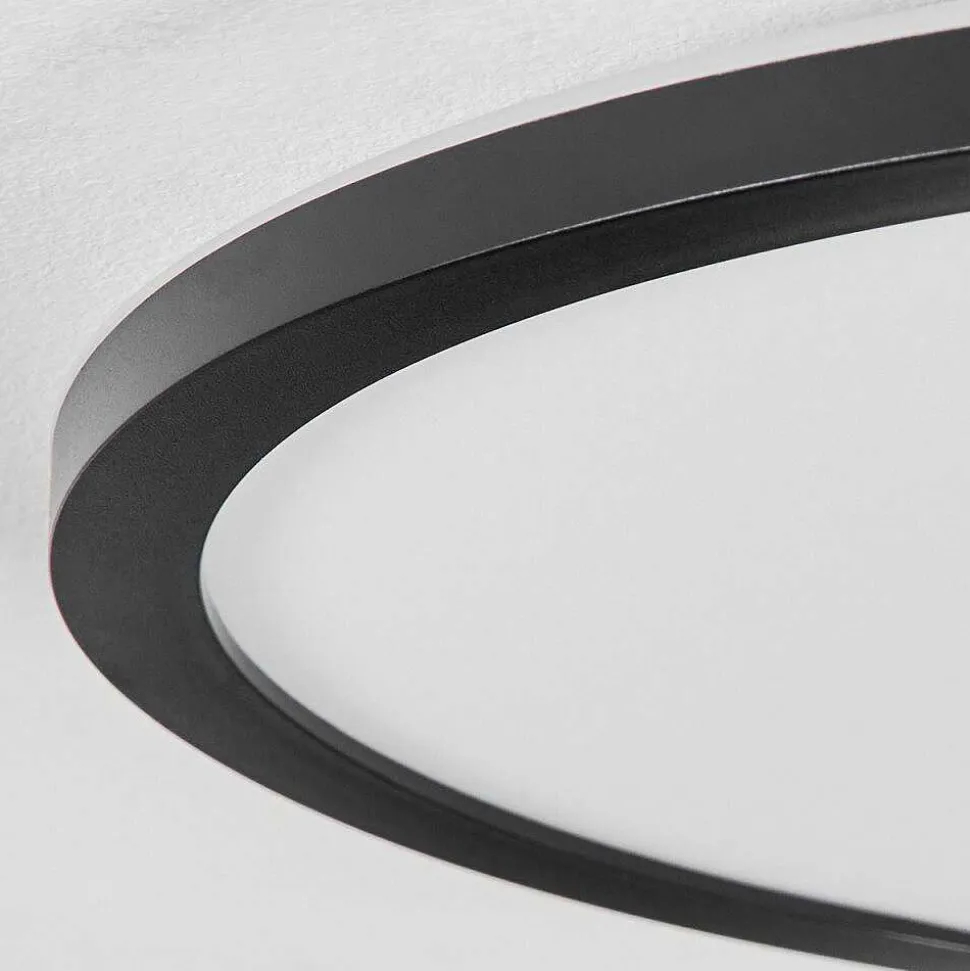 Plafonnier Boyero Led Noir, 2 Lumieres, Telecommandes, Changeur De Couleurs