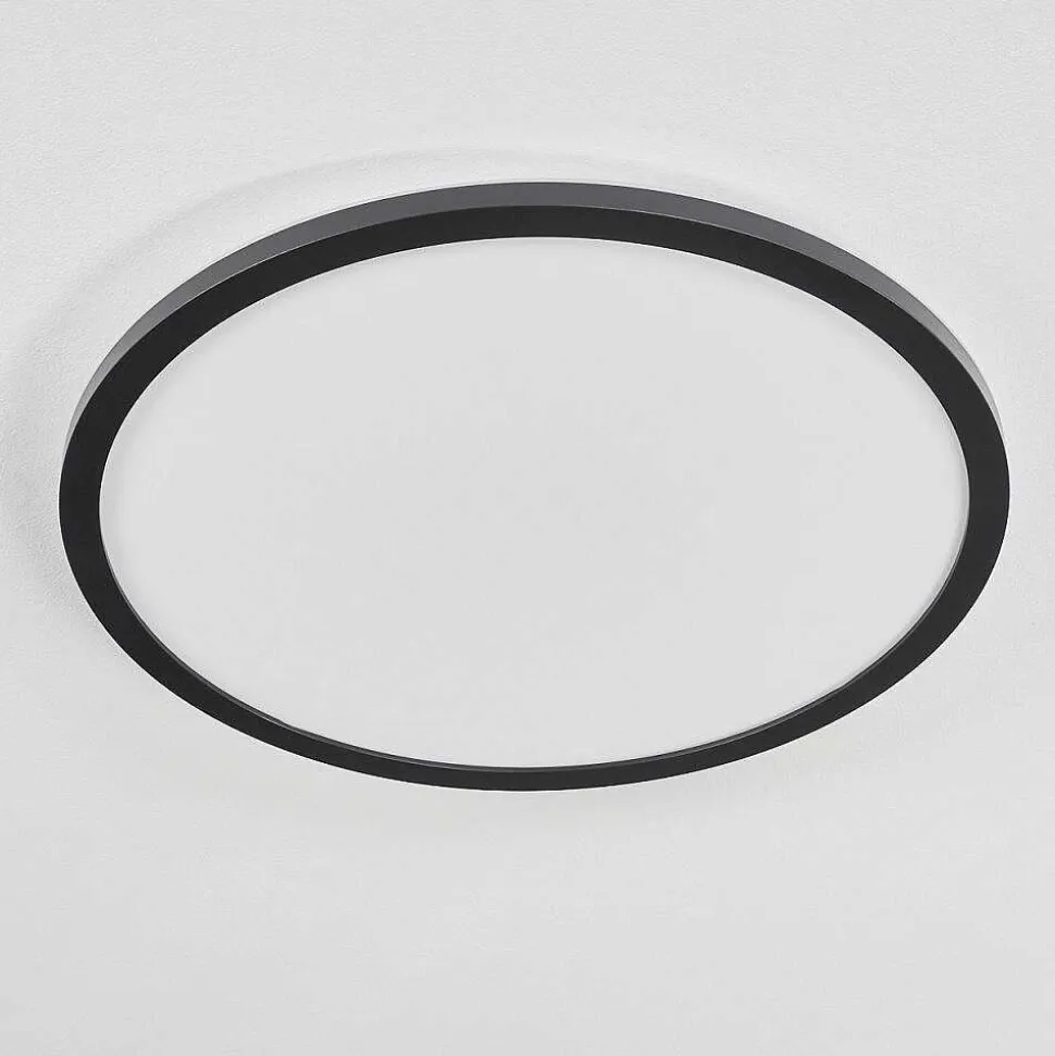 Plafonnier Boyero Led Noir, 2 Lumieres, Telecommandes, Changeur De Couleurs