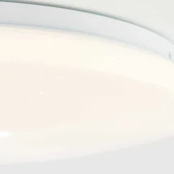 Plafonnier Brilliant Heddy Led Blanc, 1 Lumiere, Telecommandes, Changeur De Couleurs