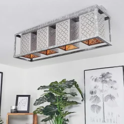 Plafonnier Buchanan Argente, 4 Lumieres