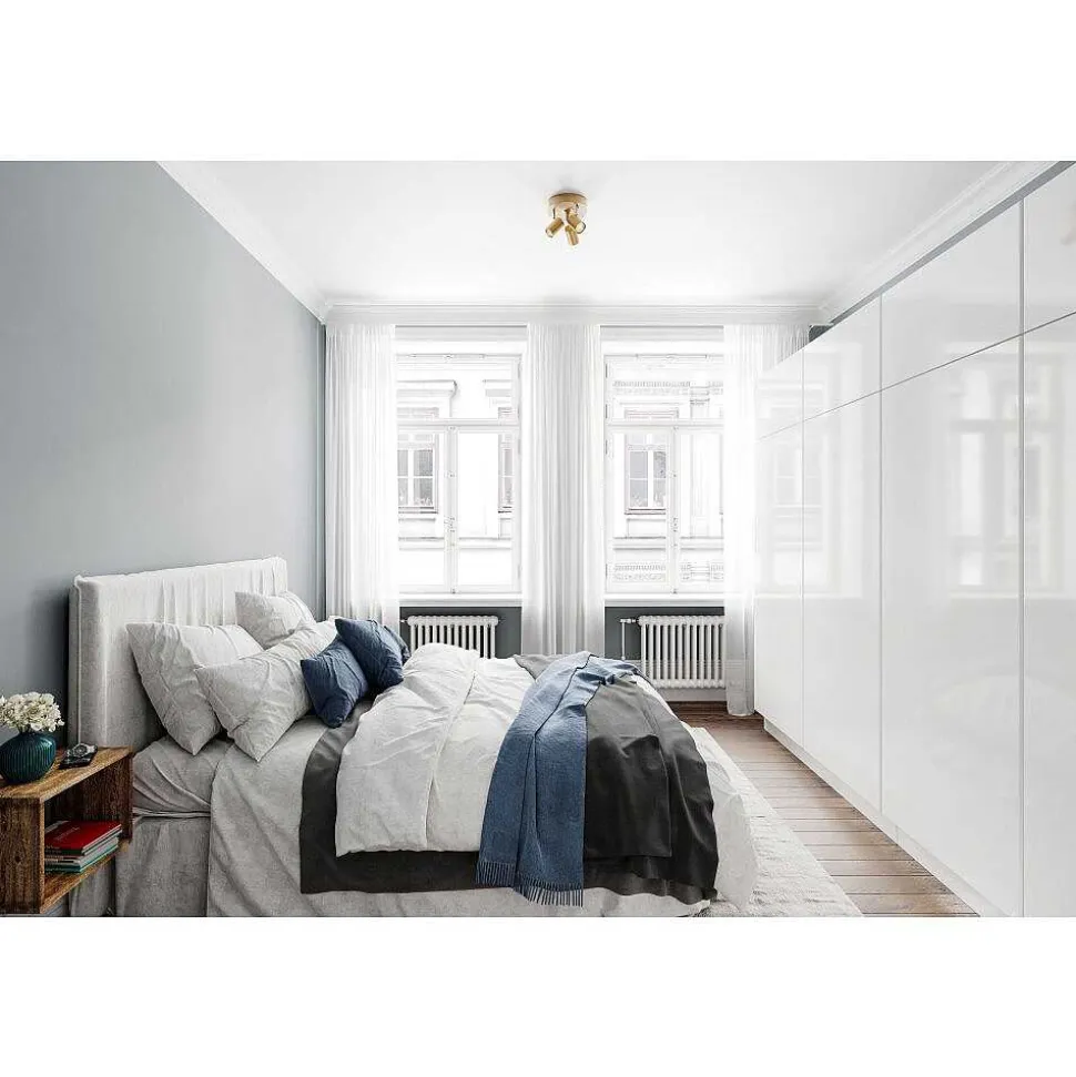 Plafonnier By Rydens Correct Cuivre, 3 Lumieres