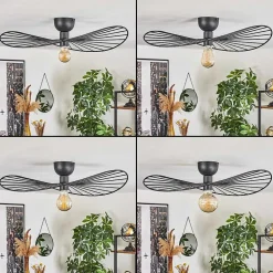 Plafonnier Cacor Noir, 1 Lumiere