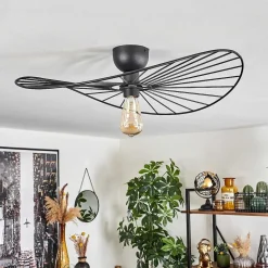 Plafonnier Cacor Noir, 1 Lumiere