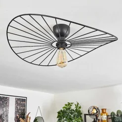 Plafonnier Cacor Noir, 1 Lumiere