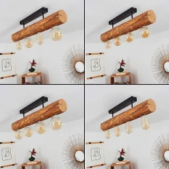 Plafonnier Canedo Noir, 4 Lumieres