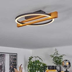 Plafonnier Carcano Led Ecru, Noir, 1 Lumiere