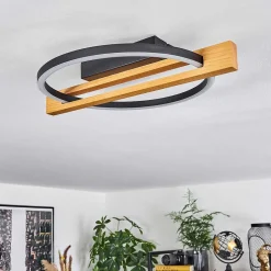 Plafonnier Carcano Led Ecru, Noir, 1 Lumiere